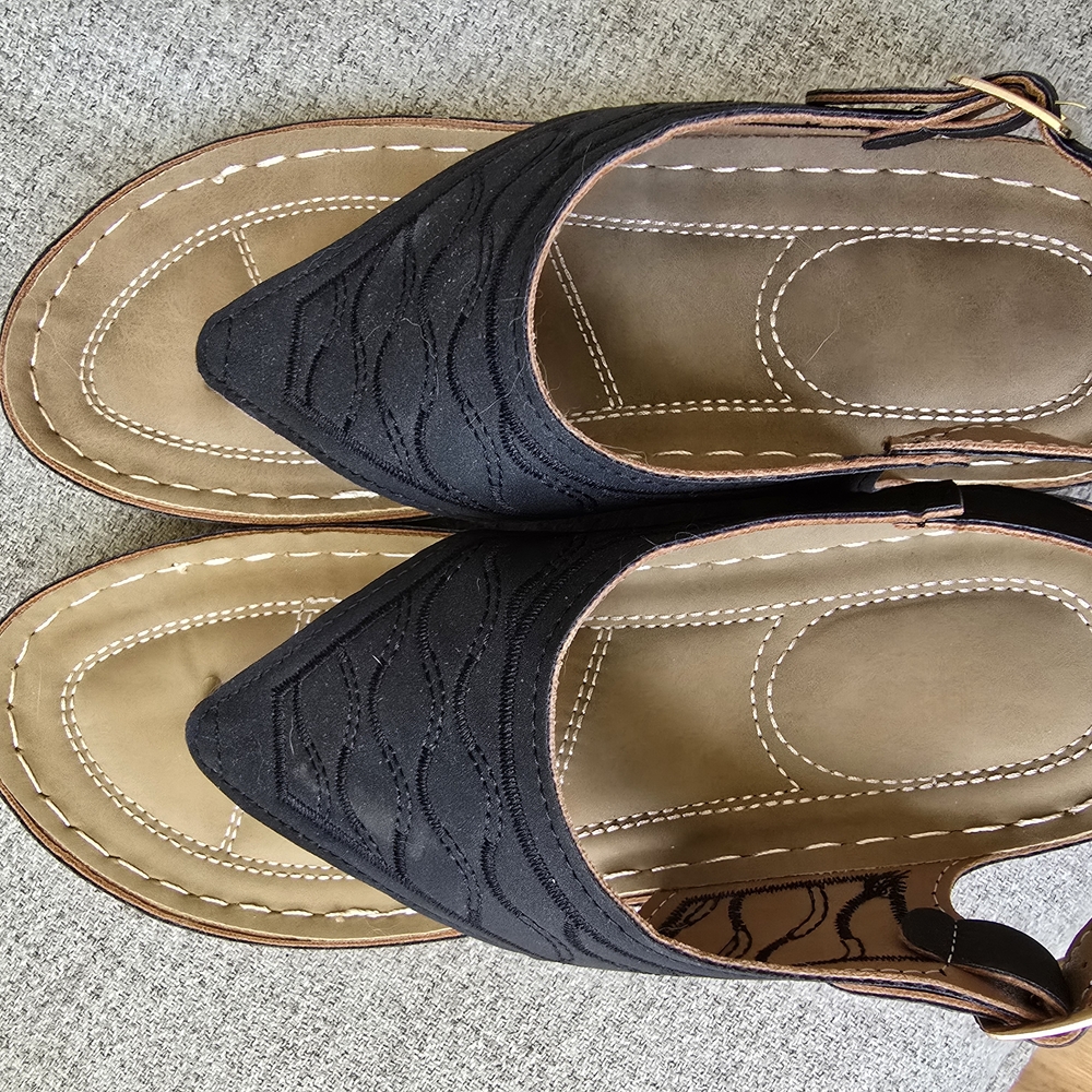 Black and Tan Womens Sandals